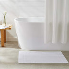 Soft Silver Banded Bath Rug Mat - Decor by Handbags Specialist Headquarter | Available at Handbags Specialist Headquarter