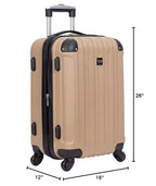 Rose Gold Hardside Luggage Set - 4-Piece Travel Kit -  by Handbags Specialist Headquarter | Available at Handbags Specialist Headquarter