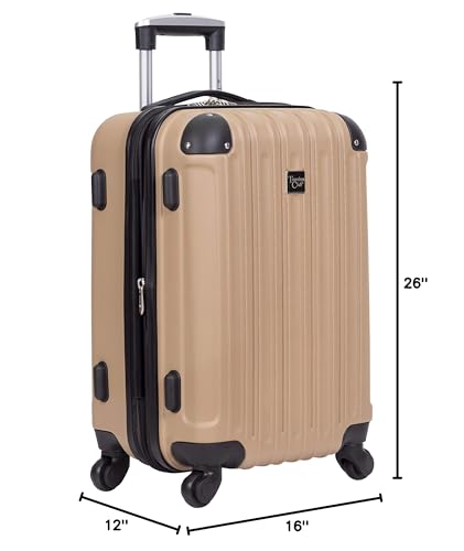 Rose Gold Hardside Luggage Set - 4-Piece Travel Kit -  by Handbags Specialist Headquarter | Available at Handbags Specialist Headquarter