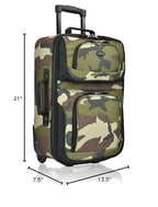 U.S. Traveler Rio Expandable Orange Carry-on -  by Handbags Specialist Headquarter | Available at Handbags Specialist Headquarter