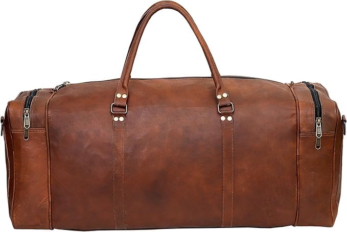 Leather Duffle Bag for Men - 21 Brown