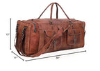Leather Duffle Bag for Men - 21 Brown