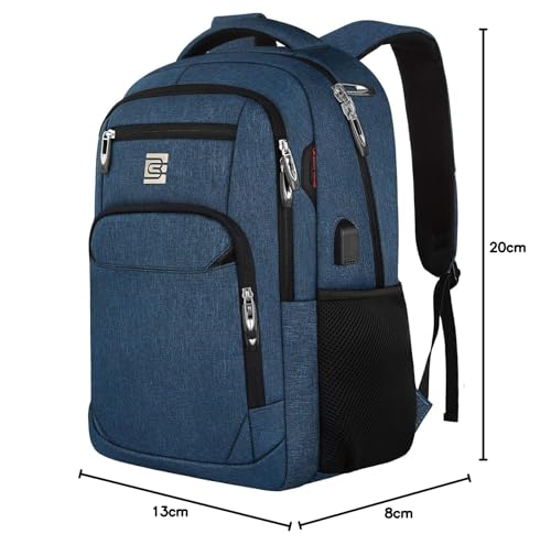 Volher Anti-Theft USB Laptop Backpack - Rose Red