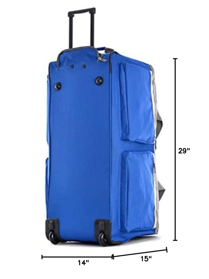 Olympia 22 Max Wheeled Duffel: 8-Pocket Water-Resist -  by Handbags Specialist Headquarter | Available at Handbags Specialist Headquarter