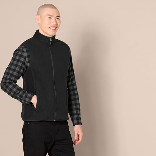 PolarZip Men's Fleece Vest – Big & Tall by Essentials