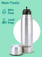 Milton Flip Lid Thermosteel 500ml - 24hr Hot & Cold - Water Bottles by Handbags Specialist Headquarter | Available at Handbags Specialist Headquarter