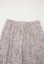 Leopard Button Down Long Sleeve Top and Pants Lounge Set - Sleepwear by Trendsi | Available at Handbags Specialist Headquarter