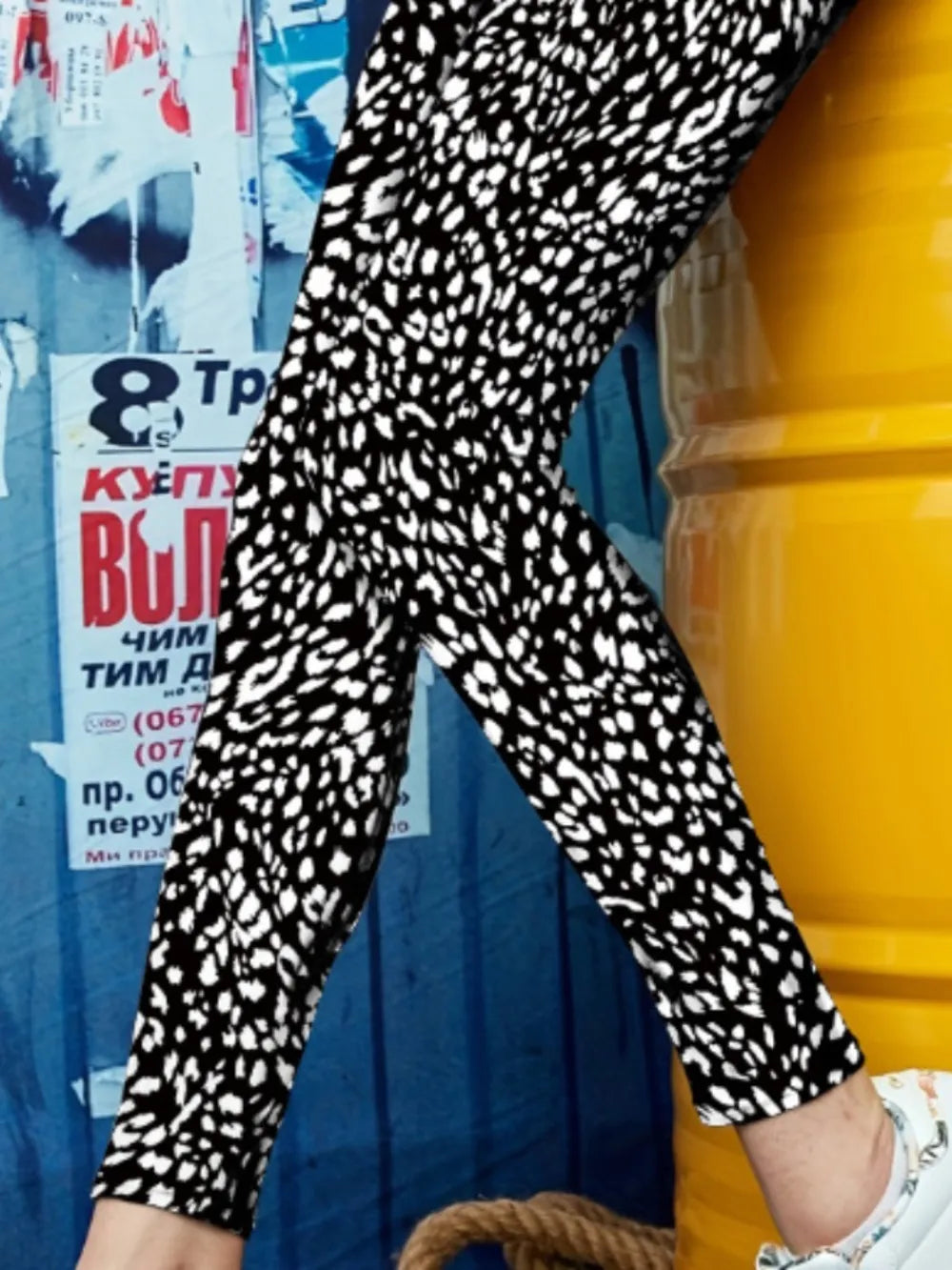 Printed High Waist Skinny Leggings - Leggings by Trendsi | Available at Handbags Specialist Headquarter