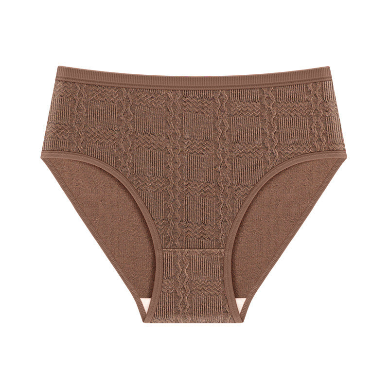 LuxeJacquard Women's Solid Colour Comfort Panties