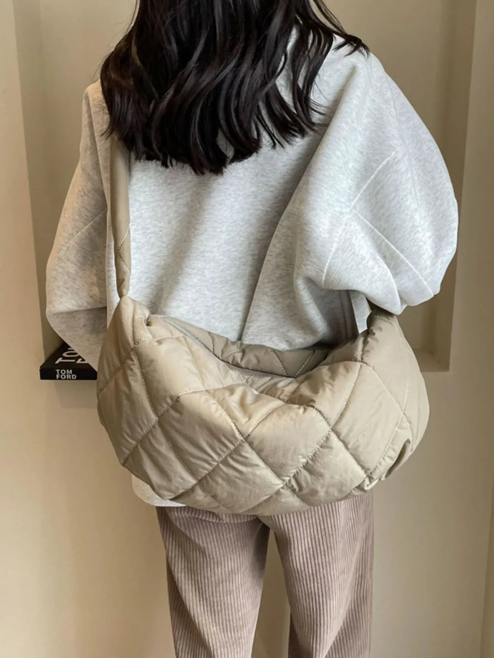 Quilted Polyester Crossbody Bag - Handbags by Trendsi | Available at Handbags Specialist Headquarter