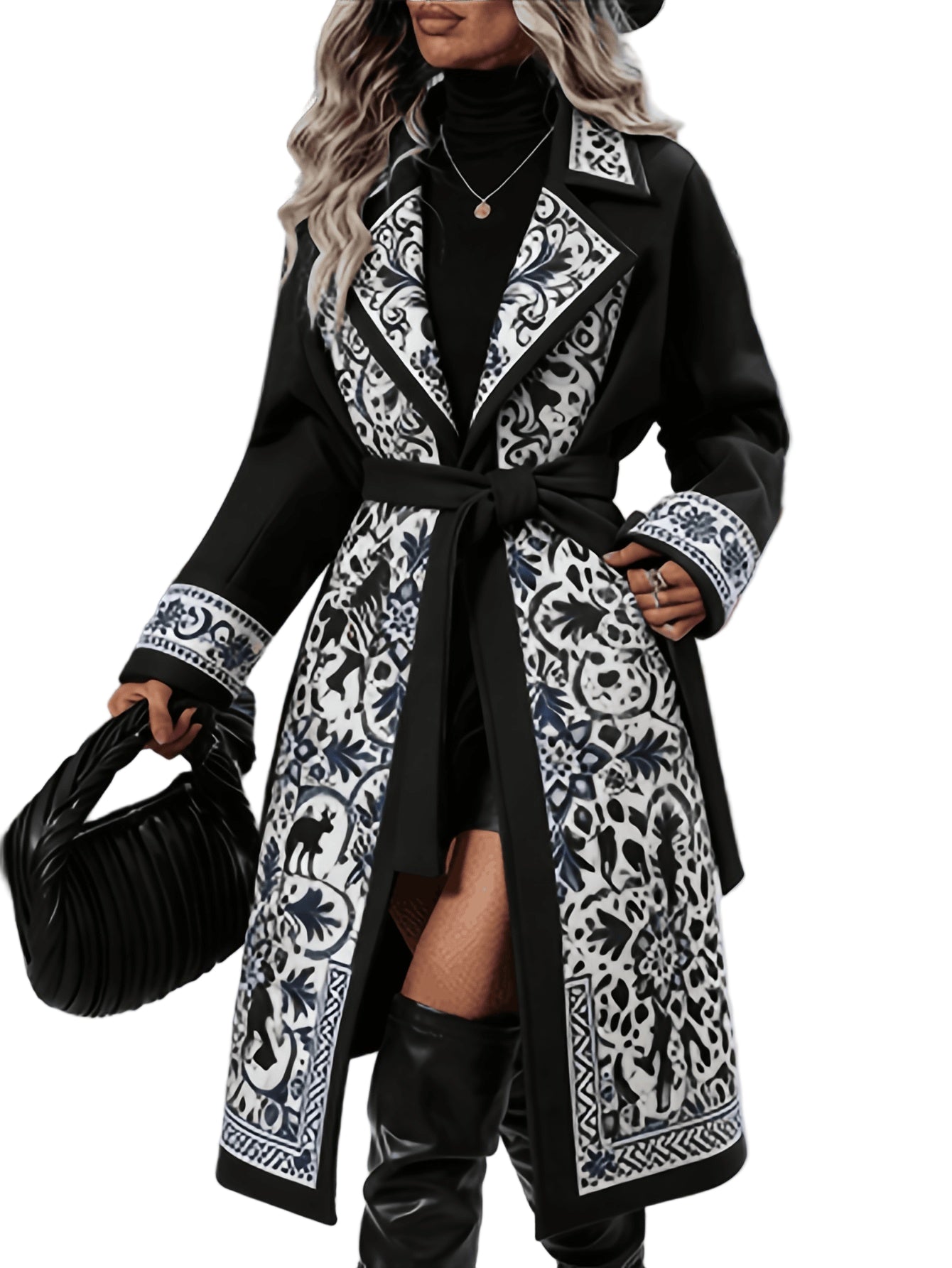 ChicEase Long Coat: Effortless Elegance - Luxury Long Coat by Trendsi | Available at Handbags Specialist Headquarter