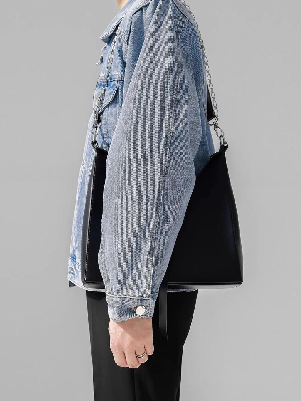 Men's Plus Size Button Up Long Sleeve Denim Jacket - Men's jackets by Trendsi | Available at Handbags Specialist Headquarter