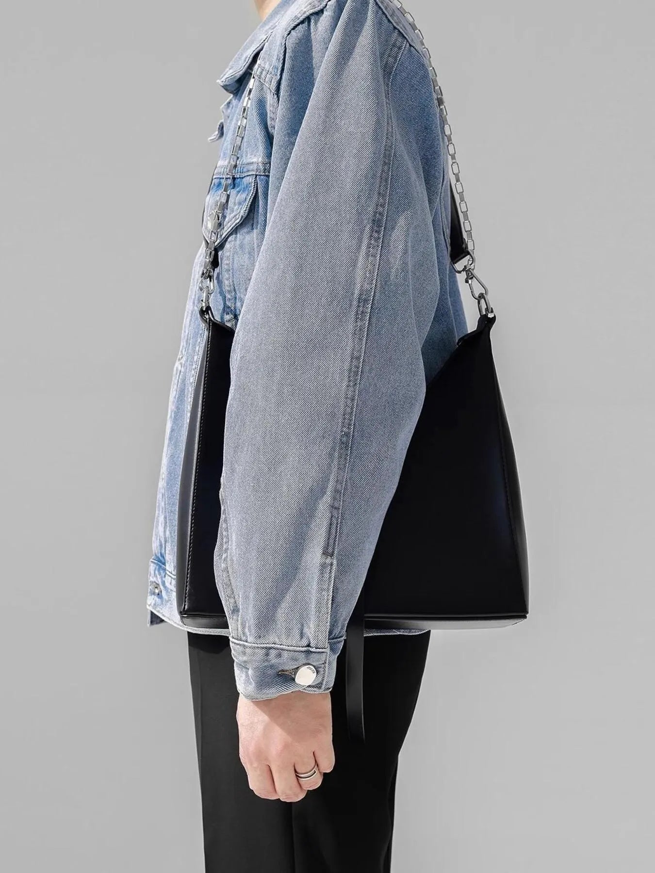 Men's Plus Size Button Up Long Sleeve Denim Jacket - Men's jackets by Trendsi | Available at Handbags Specialist Headquarter