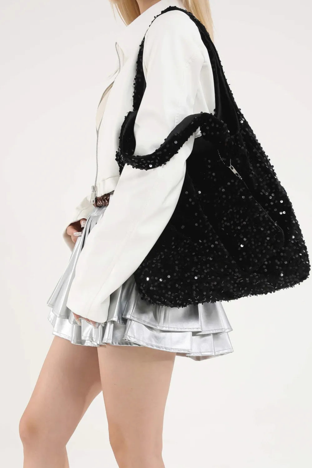 Sequin Polyester Handbag - Tote Bag by Trendsi | Available at Handbags Specialist Headquarter
