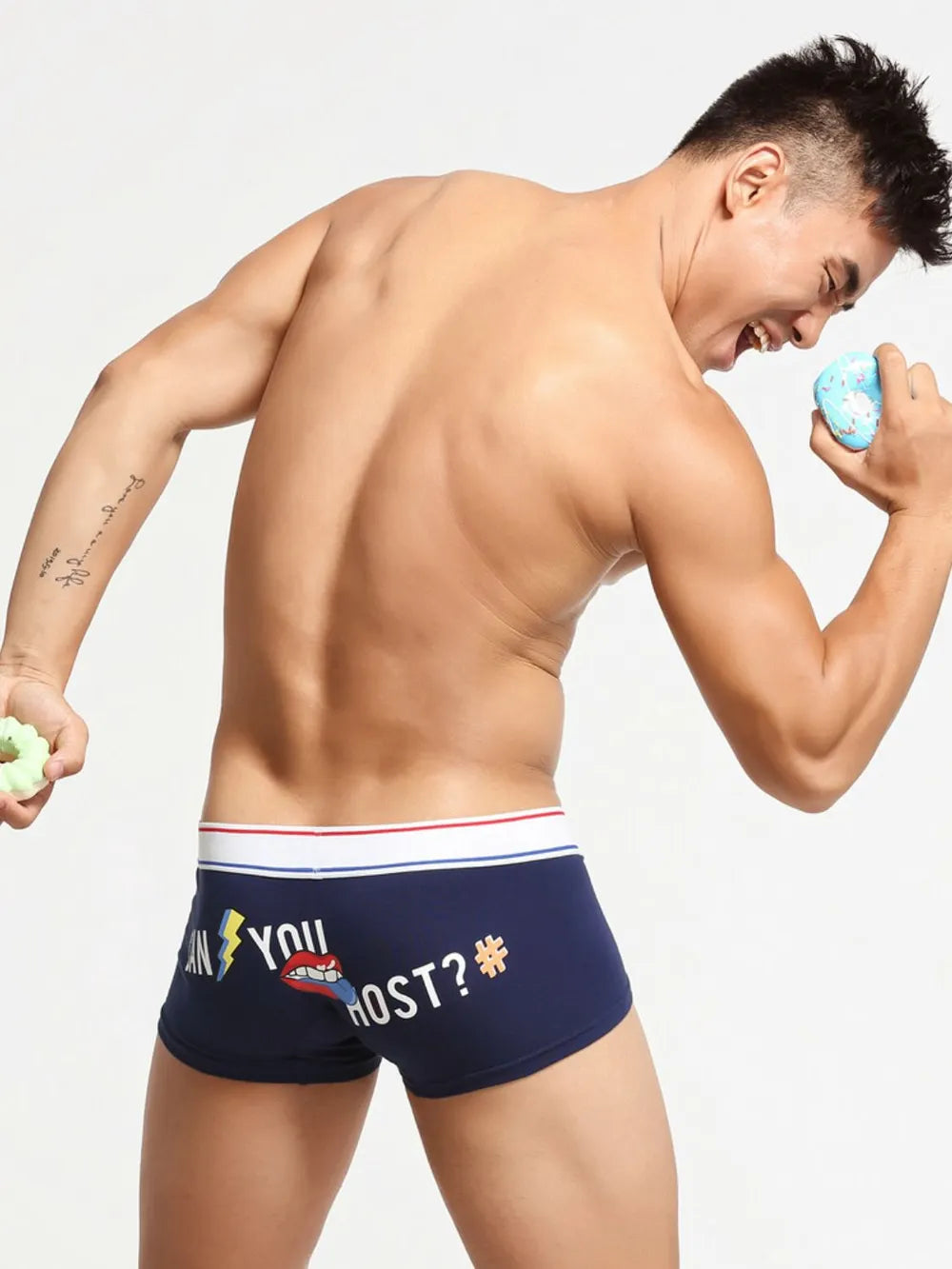 Men's Letter Graphic Contrast Panty - Men's underwear by Trendsi | Available at Handbags Specialist Headquarter