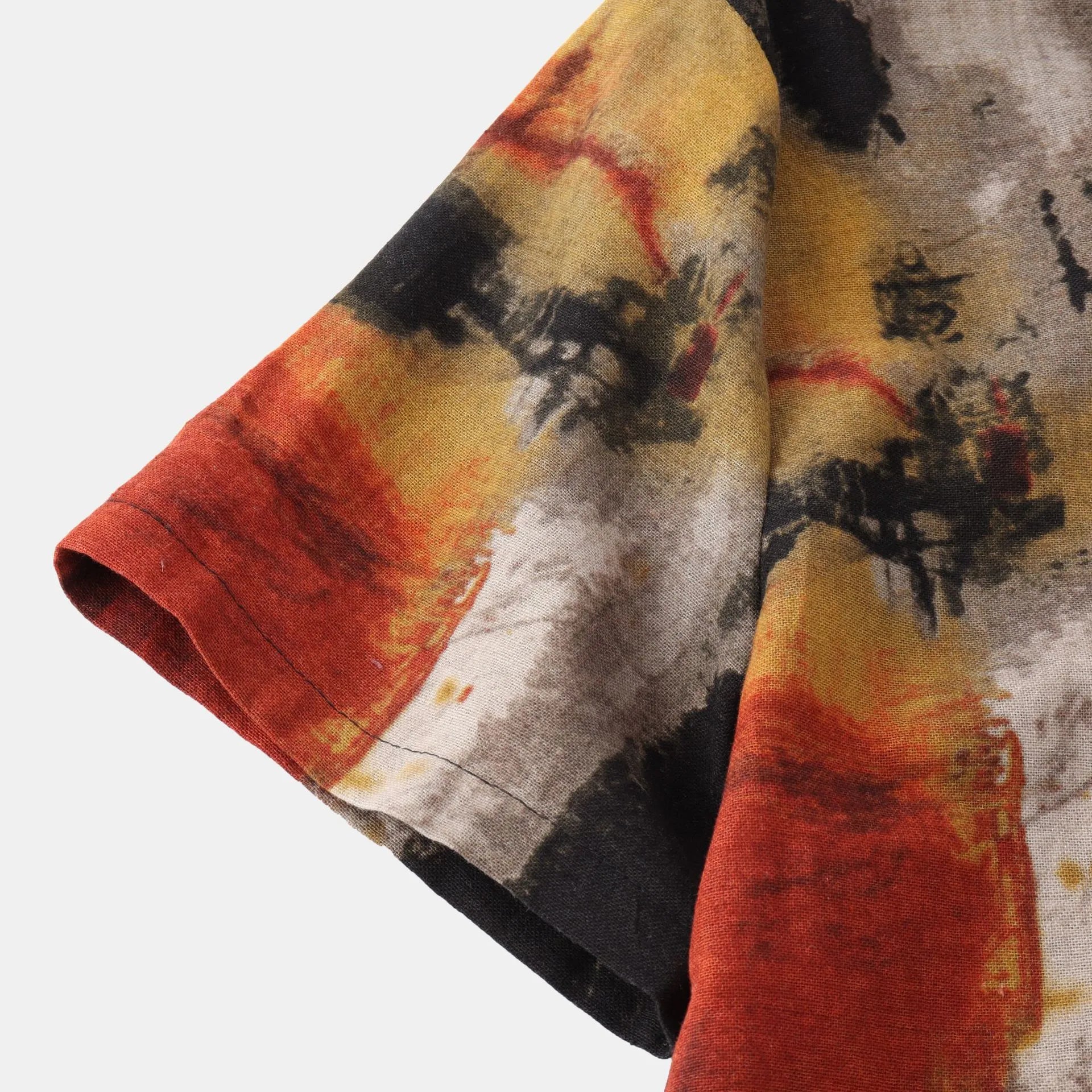 Men's Plus Size Abstract Print Short Sleeve Button-Up Casual Shirt - mens-shirts by Trendsi | Available at Handbags Specialist Headquarter