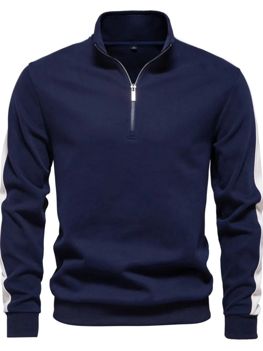 Men's Contrast Striped Long Sleeve Sweatshirt - Men's Sweatshirts by Trendsi | Available at Handbags Specialist Headquarter