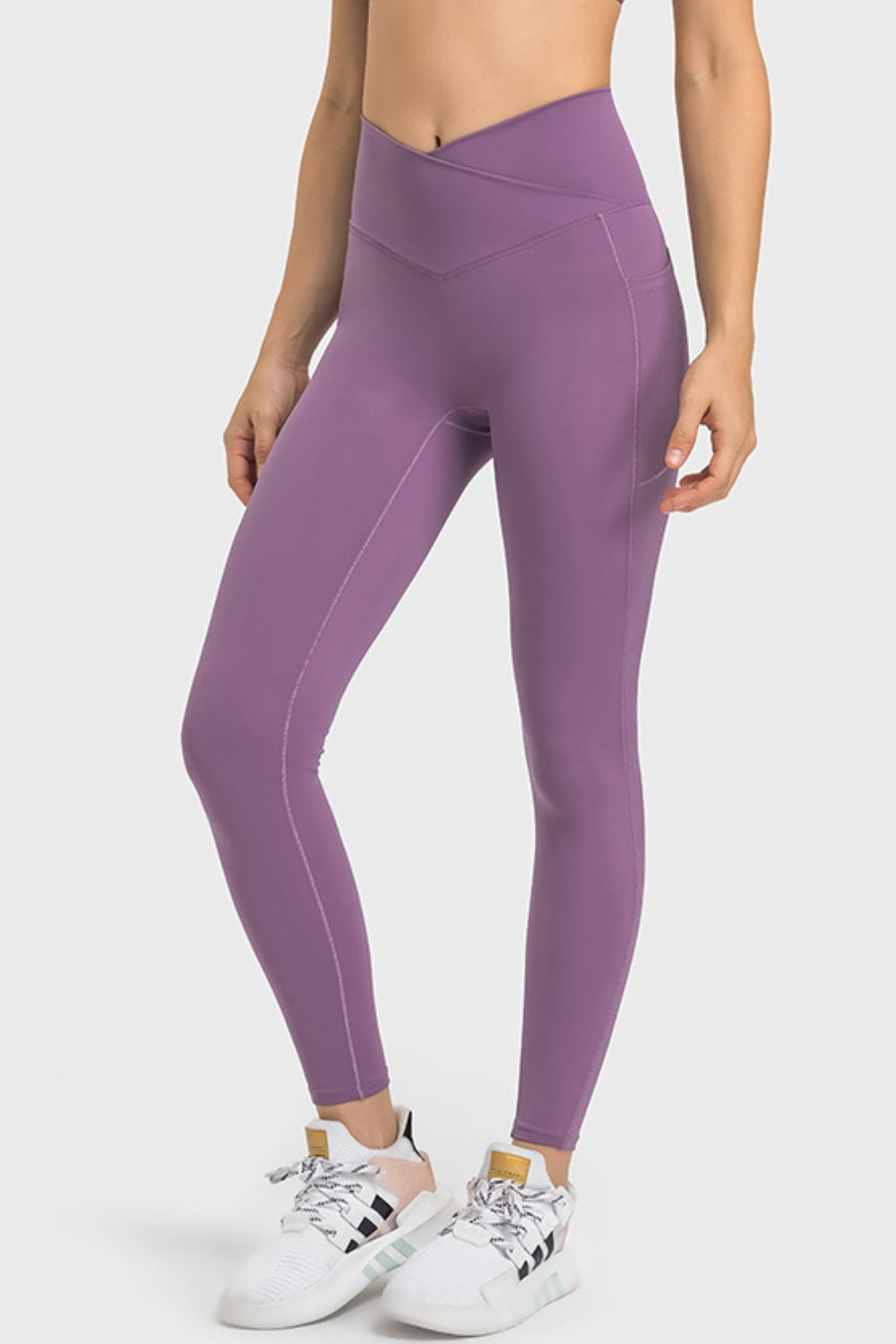 Millennia V-Waist Yoga Leggings with Pockets - Leggings by Trendsi | Available at Handbags Specialist Headquarter