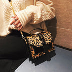 Leopard Print Korean Style Shoulder Crossbody Bag