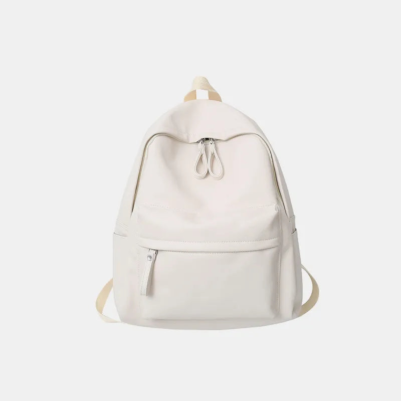 PU Leather Zip Backpack Bag - Leather Backpack Bag by Trendsi | Available at Handbags Specialist Headquarter