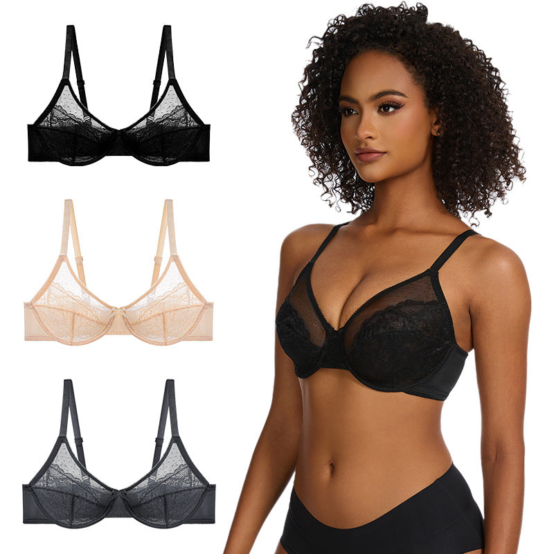 CurvyCloud Plus Size Gauze Lift Push-Up Bra