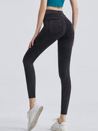 Wide Waistband Sports Leggings - Leggings by Trendsi | Available at Handbags Specialist Headquarter