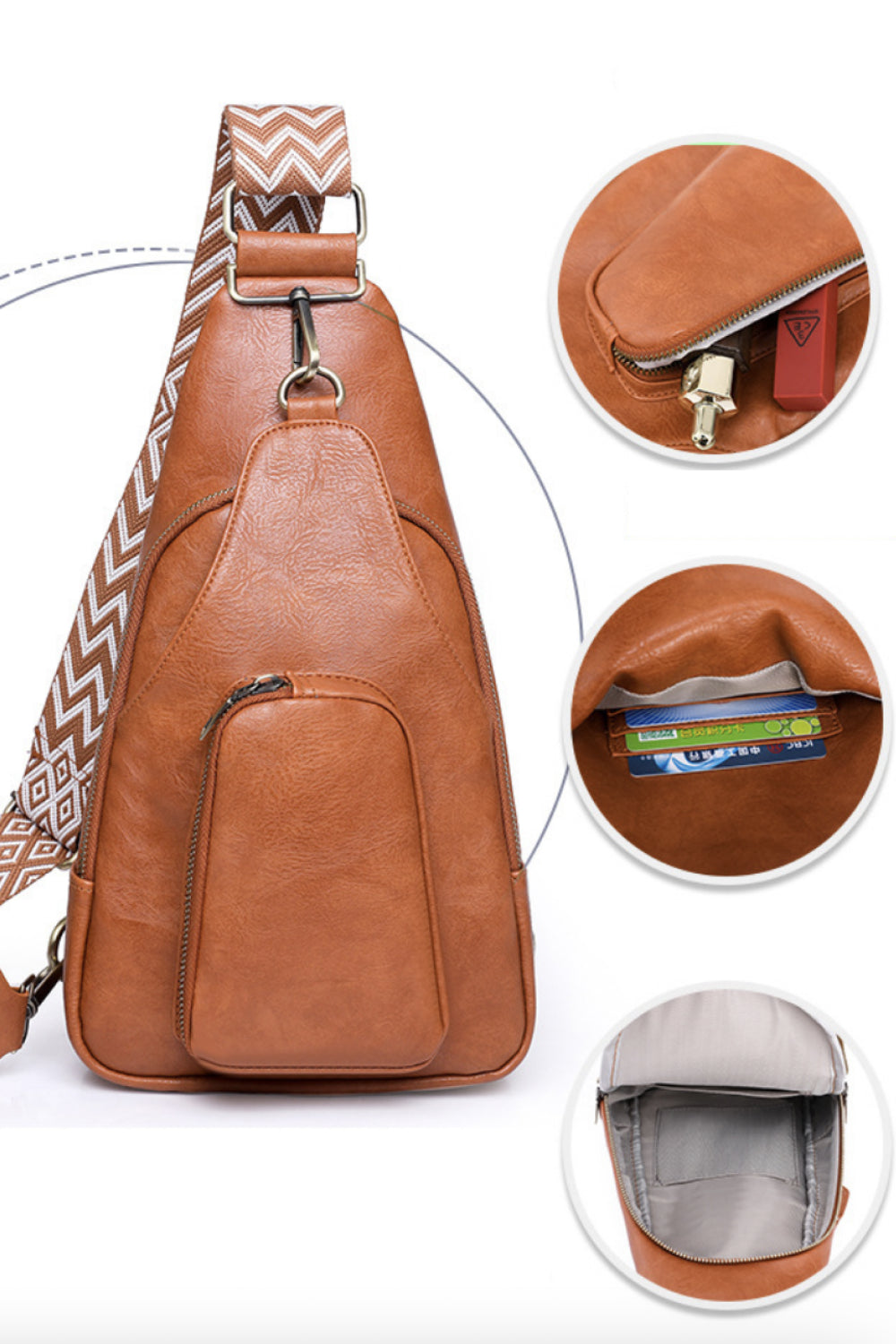 Adored Take A Trip PU Leather Sling Bag - Crossbody Bag by Trendsi | Available at Handbags Specialist Headquarter