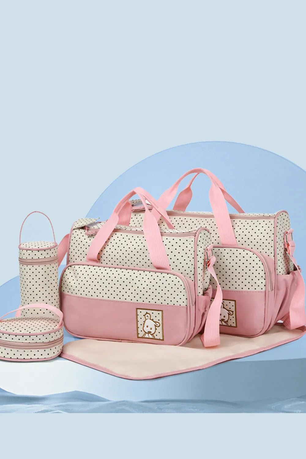 Oxford Cloth Contrast 4 Piece Bag Set - Tote Bag by Trendsi | Available at Handbags Specialist Headquarter