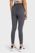 Millennia High Waist Ankle-Length Yoga Leggings - Leggings by Trendsi | Available at Handbags Specialist Headquarter