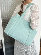 Oxford Cloth Tote Bag with Zipper - Tote Bag by Trendsi | Available at Handbags Specialist Headquarter