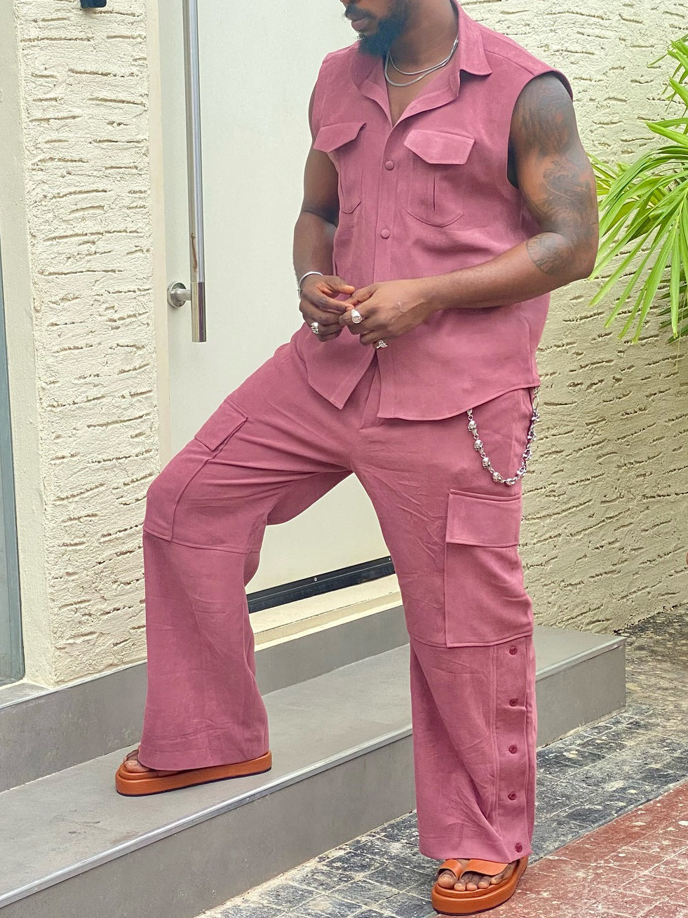 CargoCool Duo: Sleeveless Shirt & Pants Set