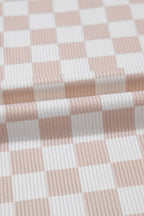 Ribbed Texture Checkered Print Tank and Pants Set - Sleepwear by Trendsi | Available at Handbags Specialist Headquarter