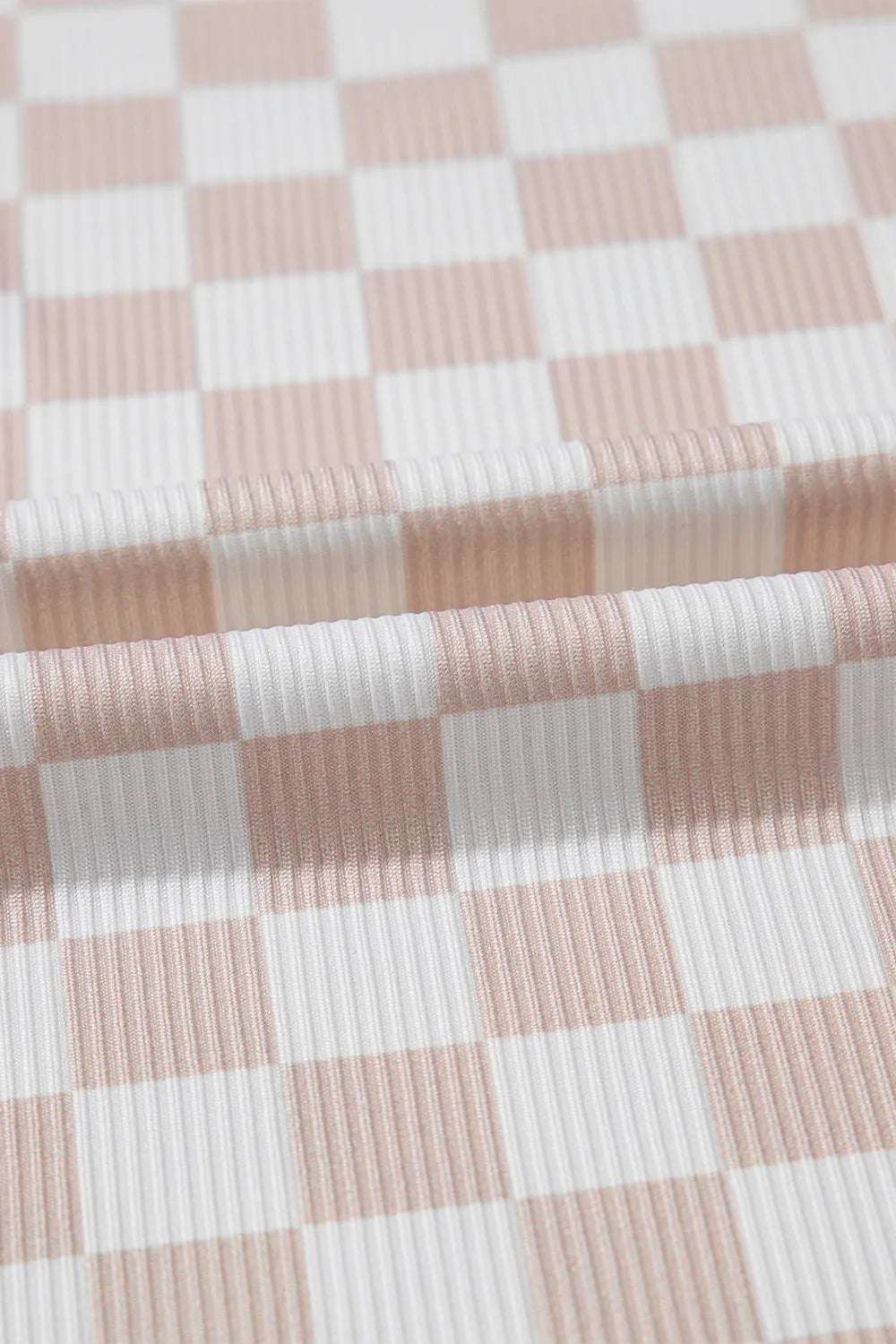 Ribbed Texture Checkered Print Tank and Pants Set - Sleepwear by Trendsi | Available at Handbags Specialist Headquarter