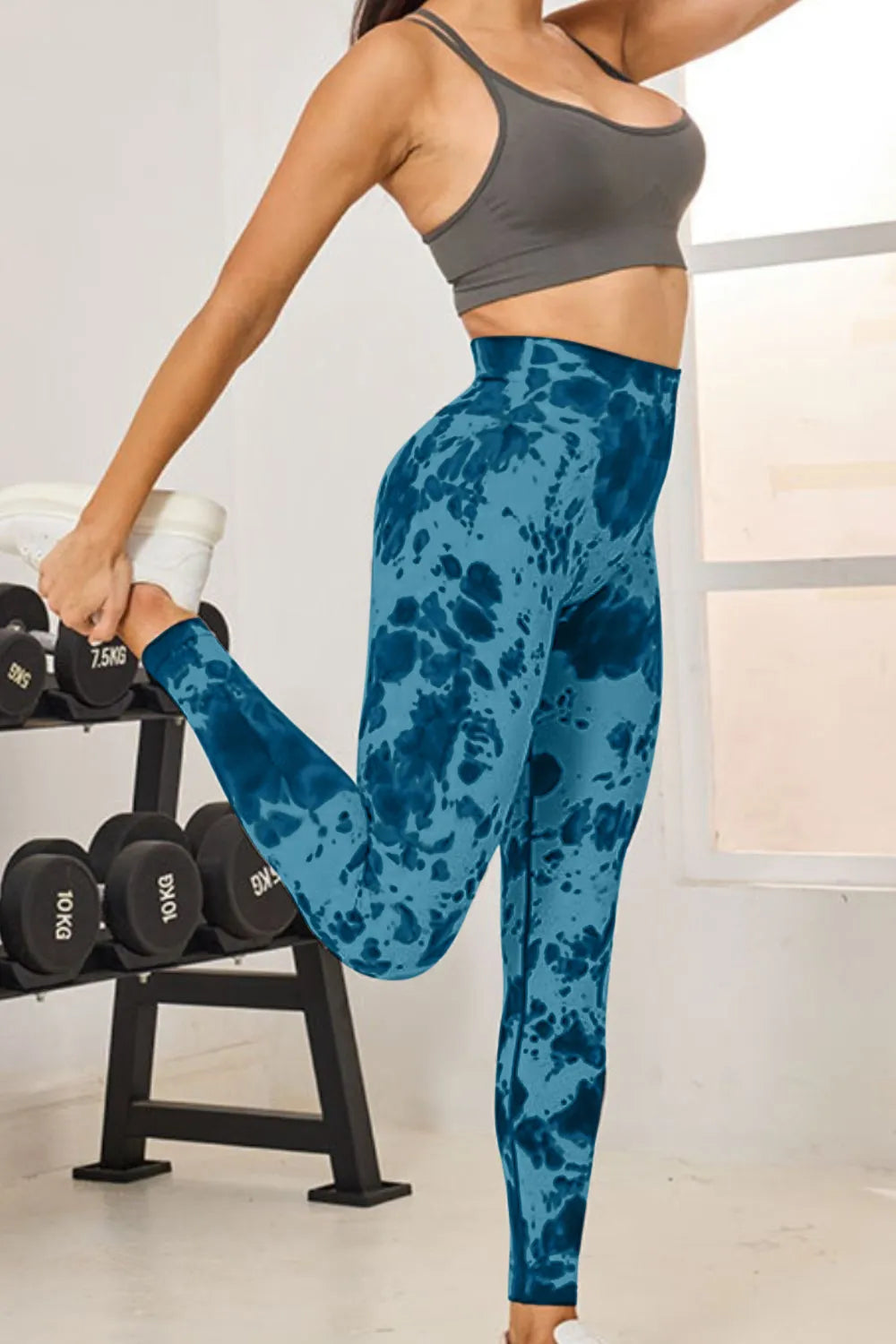 Tie-Dye High Waist Active Leggings - Leggings by Trendsi | Available at Handbags Specialist Headquarter
