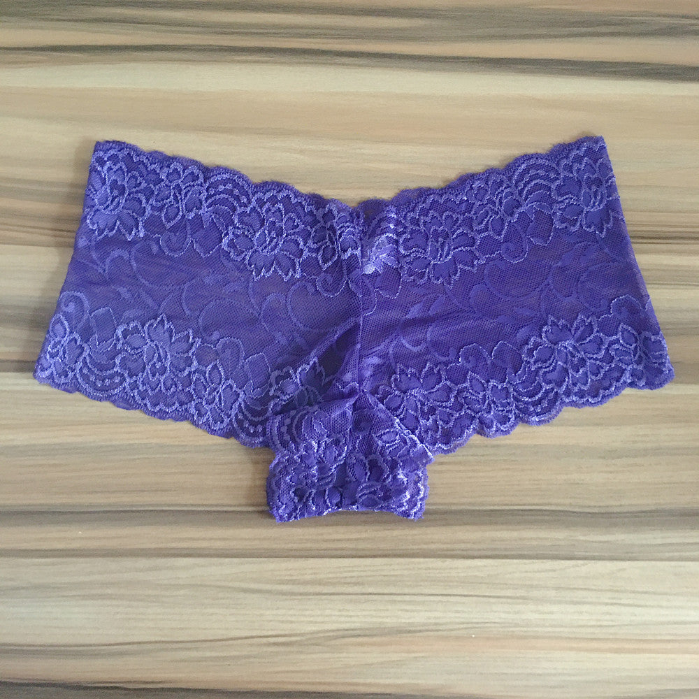 Curvy Lace Charm Plus Size Boxer Briefs for Women