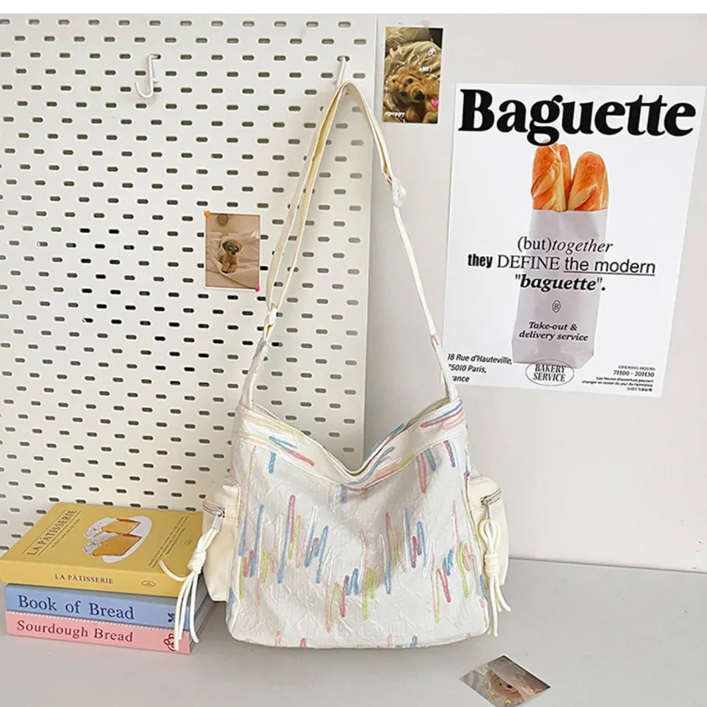 Contrast Texture Shoulder Bag - Handbags by Trendsi | Available at Handbags Specialist Headquarter