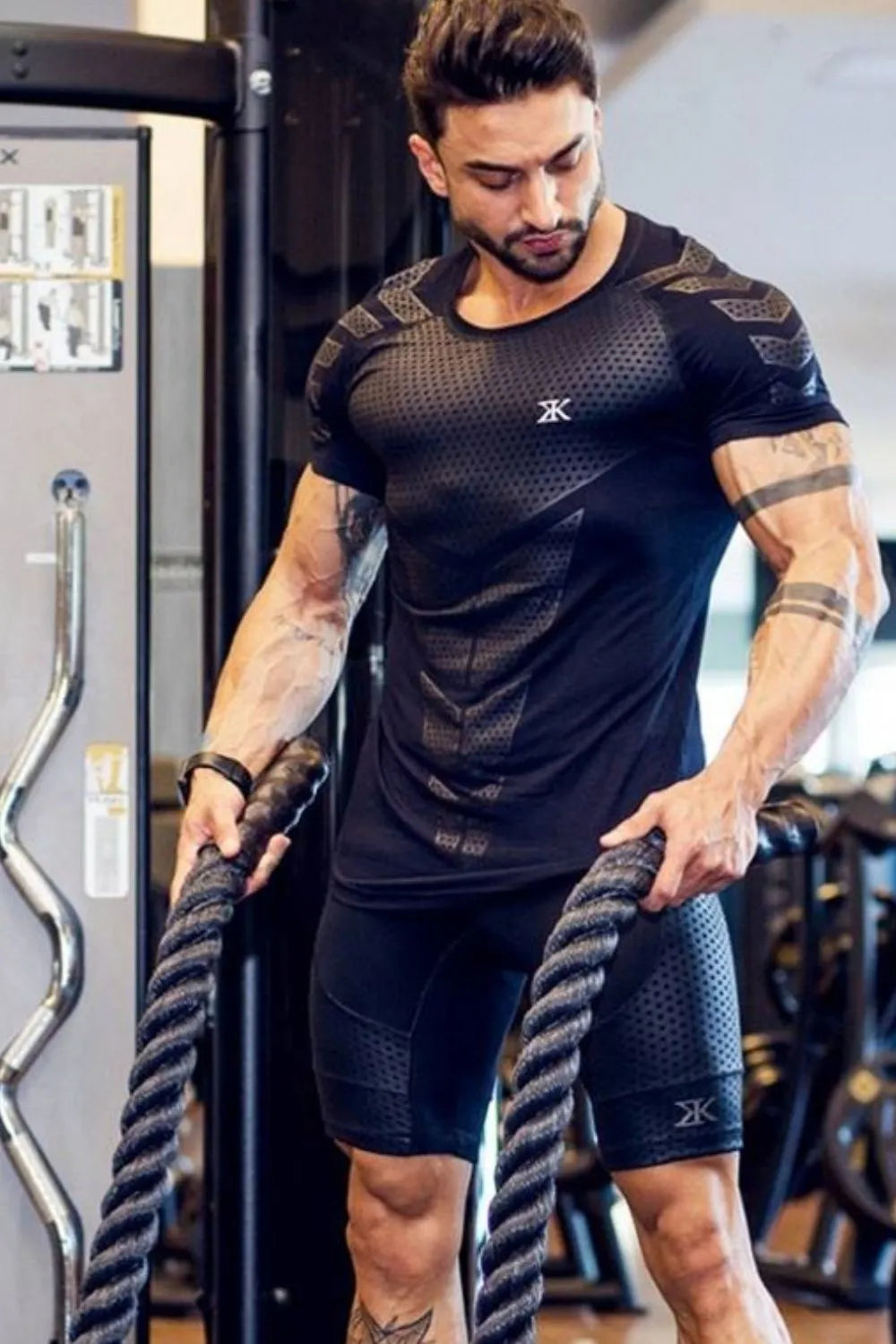 Men's Plus Size Round Neck Short Sleeve T-Shirt - mens-shirts by Trendsi | Available at Handbags Specialist Headquarter