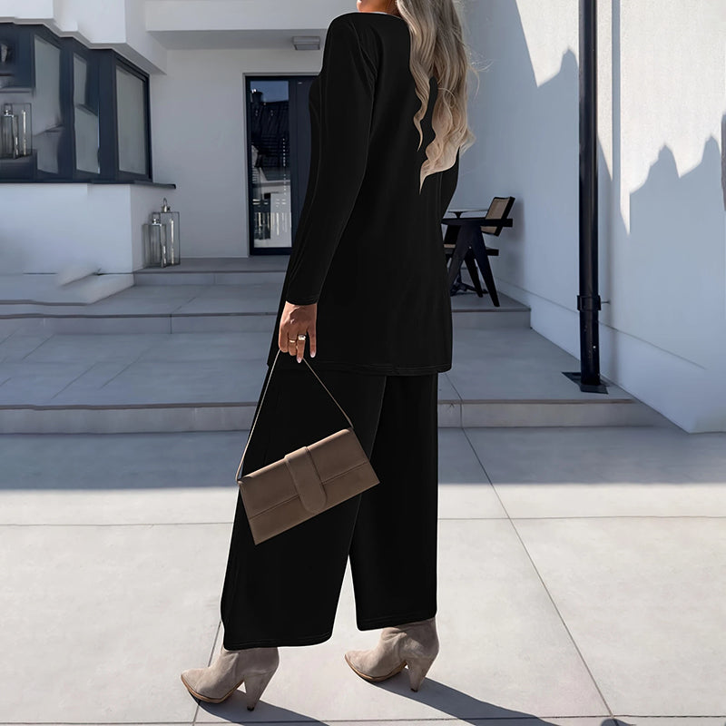 CurvyChic 3-Piece Lounge Set: Cardigan, Vest & Pants