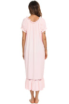 Lace Detail Short Sleeve Lounge Dress - Sleepwear by Trendsi | Available at Handbags Specialist Headquarter