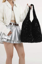Sequin Polyester Handbag - Tote Bag by Trendsi | Available at Handbags Specialist Headquarter