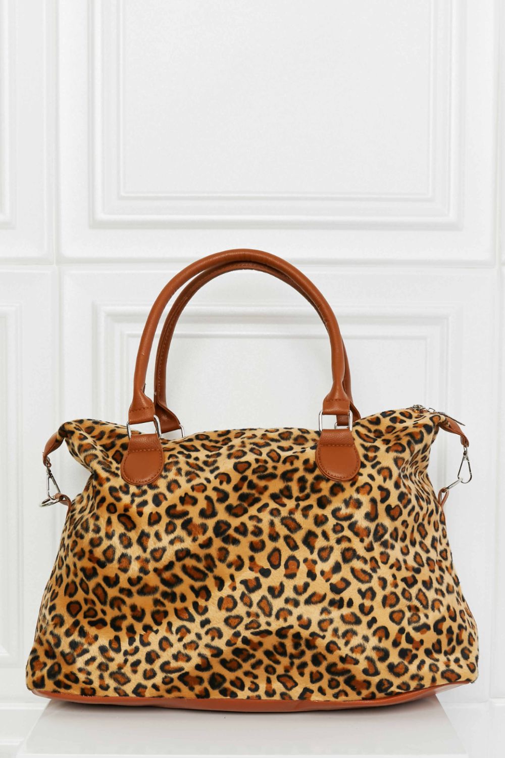 Animal Print Brushed Weekender Bag - Weekender Bag by Trendsi | Available at Handbags Specialist Headquarter