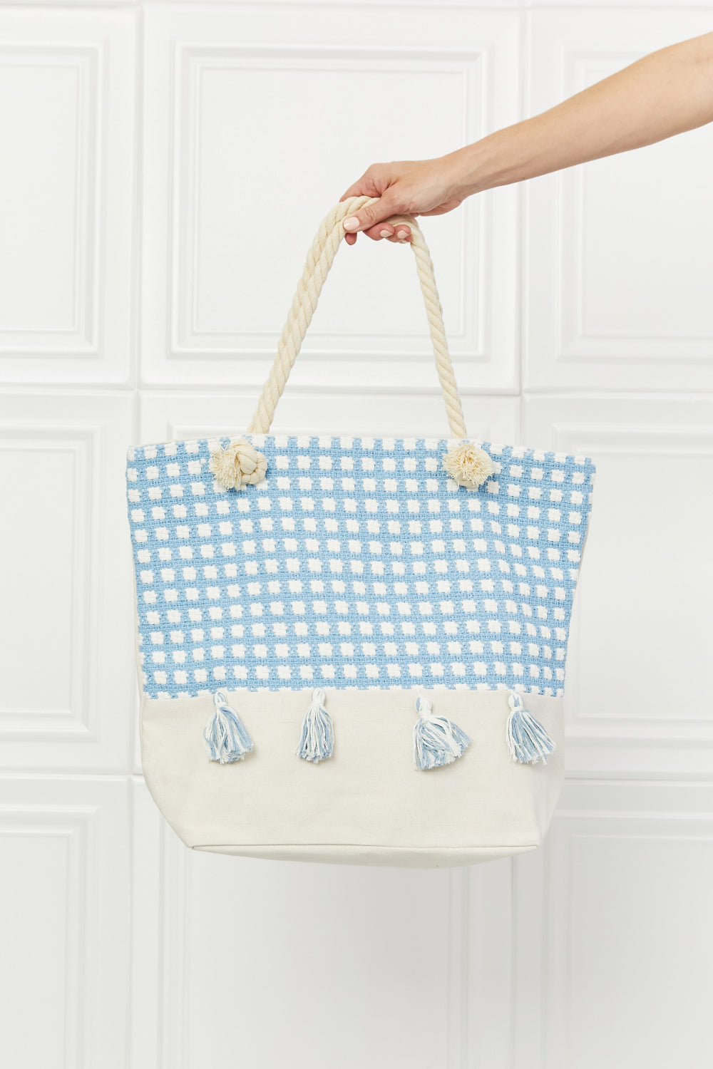 Justin Taylor Picnic Date Tassel Tote Bag - Tote Bag by Trendsi | Available at Handbags Specialist Headquarter
