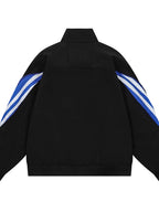 Men's Striped Zip Up Long Sleeve Jacket - Men's jackets by Trendsi | Available at Handbags Specialist Headquarter