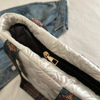 PU Leather Printed Strap Quilted Handbag - Tote Bag by Trendsi | Available at Handbags Specialist Headquarter