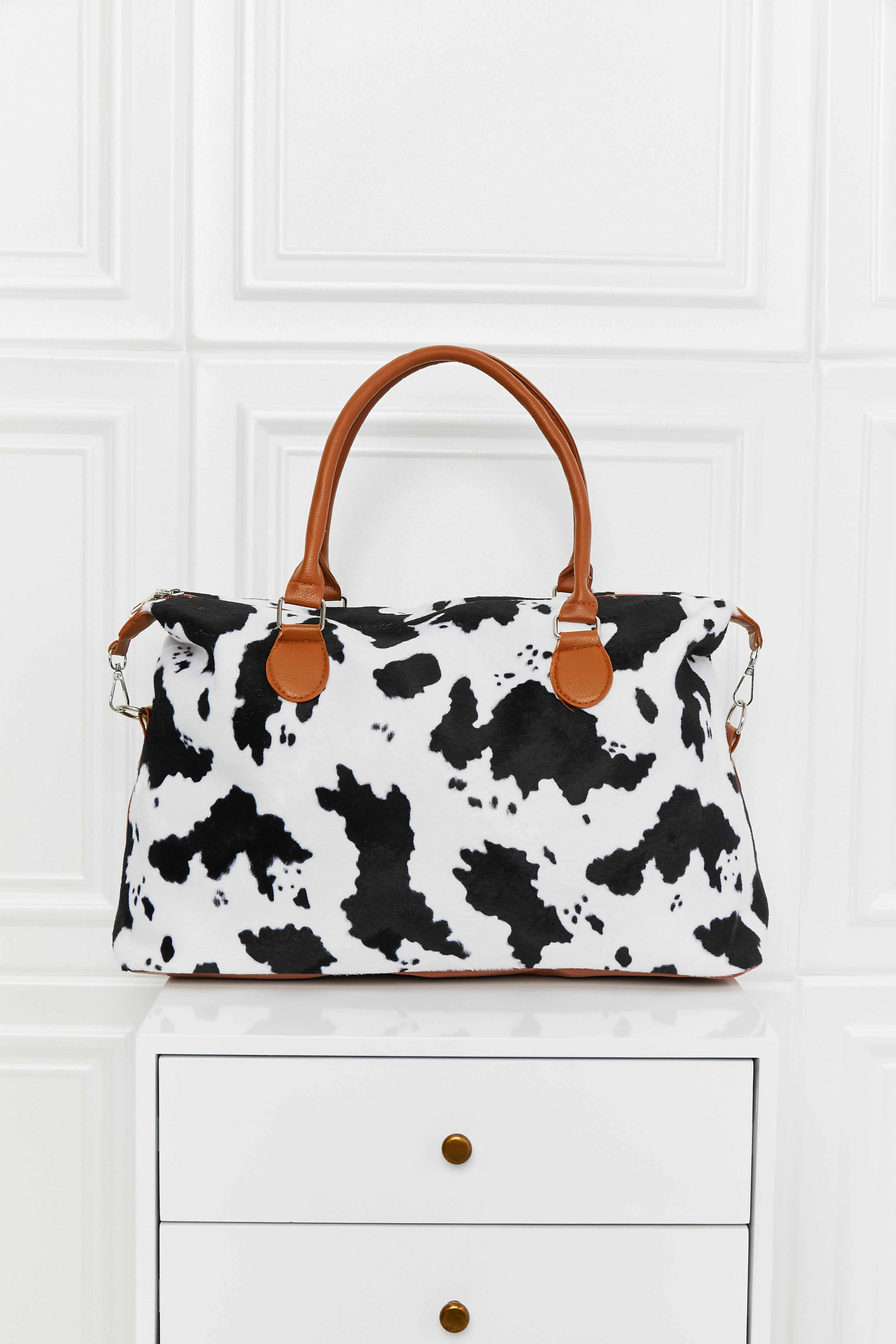 Animal Print Brushed Weekender Bag - Weekender Bag by Trendsi | Available at Handbags Specialist Headquarter
