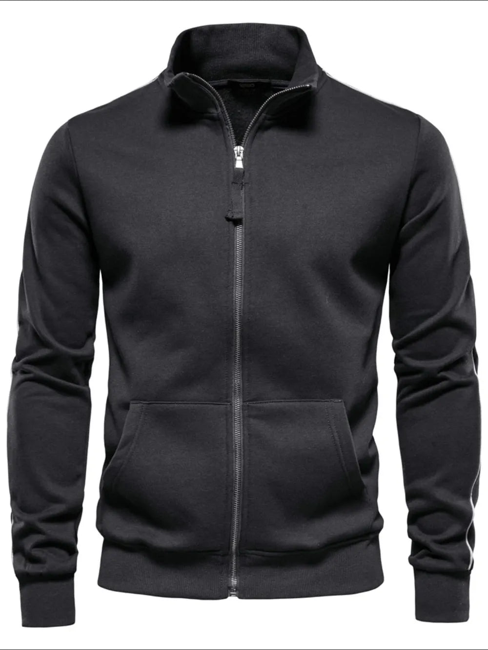 Men's Zip Up Long Sleeve Sweatshirt - Men's Sweatshirts by Trendsi | Available at Handbags Specialist Headquarter