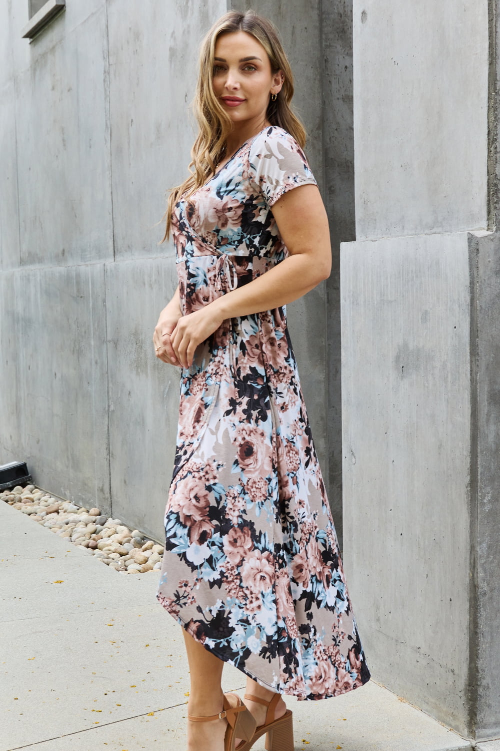 Heimish Give Me Roses Full Size Floral Maxi Wrap Dress - Dresses by Trendsi | Available at Handbags Specialist Headquarter