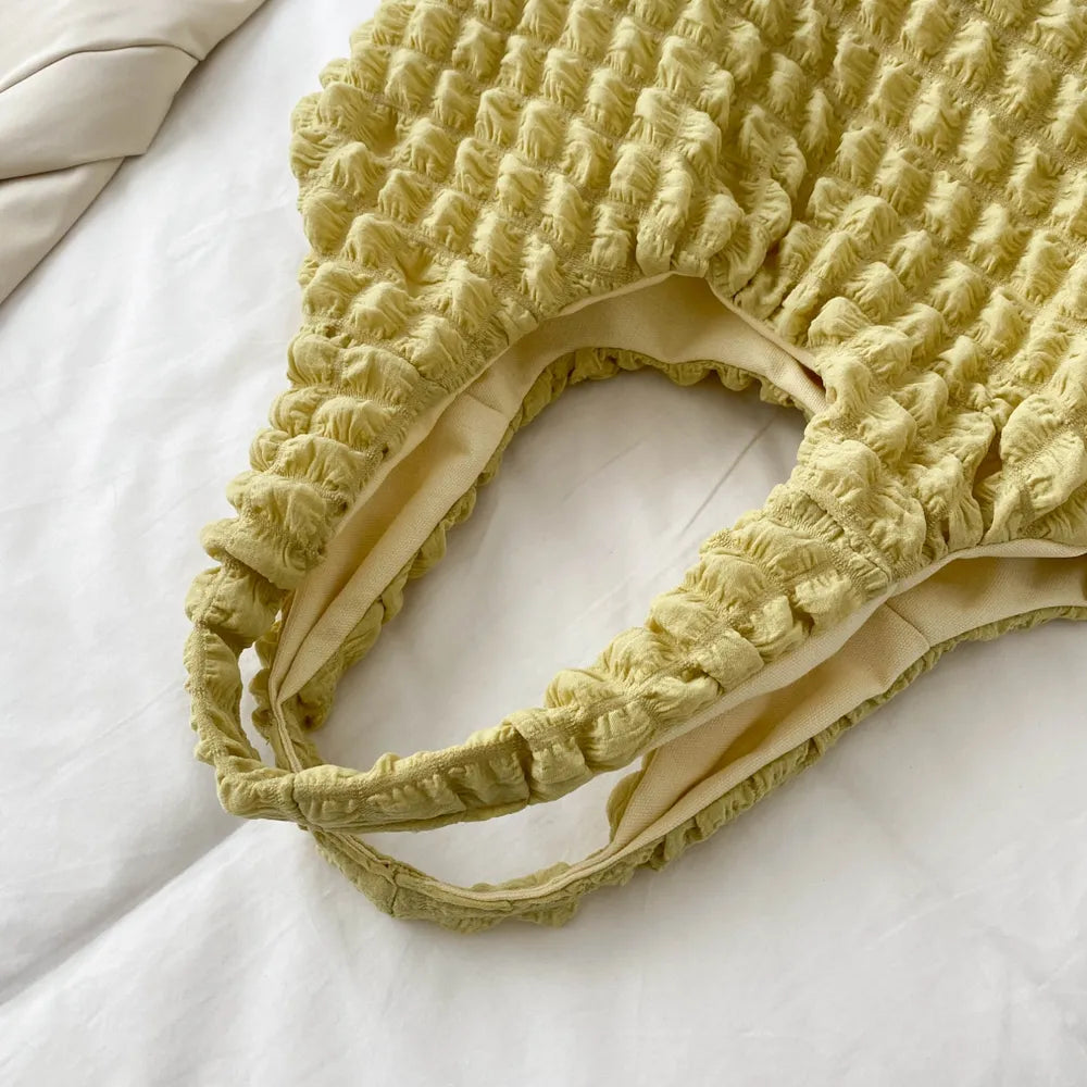 Ruched Polyester Large Handbag - Tote Bag by Trendsi | Available at Handbags Specialist Headquarter