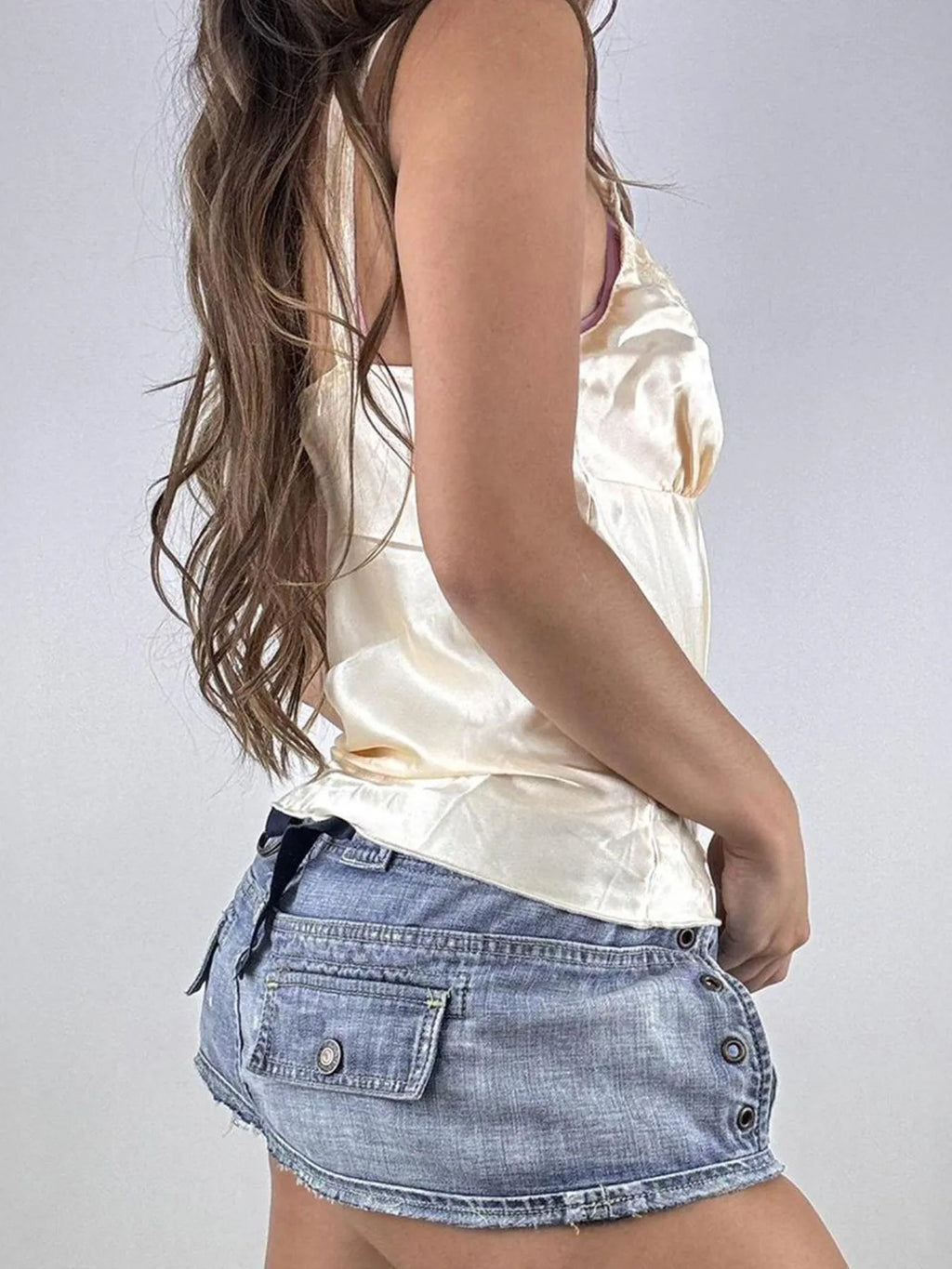 Lace Trim V-Neck Satin Cami Top - Tops by Trendsi | Available at Handbags Specialist Headquarter