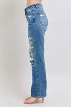 Judy Blue Full Size High Waist Heavy Destroy Straight Jeans Plus Size - Women / Jeans & Denim by Trendsi | Available at Handbags Specialist Headquarter